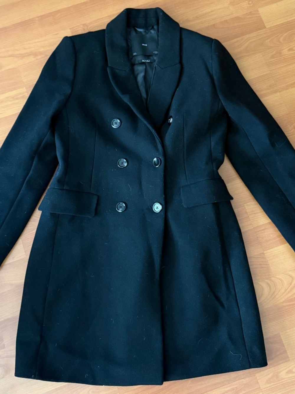 Mango (MNG) Double Breasted Wool Blend Coat